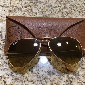 RayBan polarized aviator sunglasses